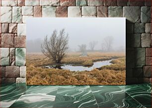 Πίνακας, Foggy Marshland with Bare Trees Ομιχλώδης ελώδης χώρος με γυμνά δέντρα