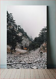 Πίνακας, Foggy Mountain Landscape Ομίχλη ορεινό τοπίο