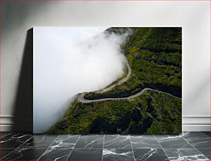 Πίνακας, Foggy Mountain Road Ομιχλώδης Ορεινός Δρόμος