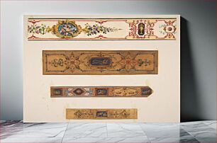 Πίνακας, Four designs for painted borders to decorate a room by Jules Edmond Charles Lachaise and Eugène Pierre Gourdet