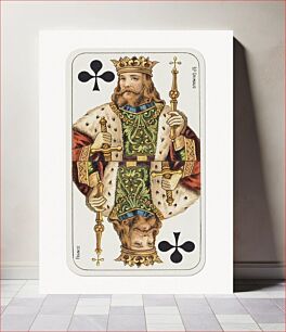 Πίνακας, French tarot deck, "Tarot nouveau" style: king of clubs (1898) chromolithograph by Baptiste-Paul Grimaud