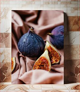 Πίνακας, Fresh Figs on Fabric Φρέσκα Σύκα σε Ύφασμα