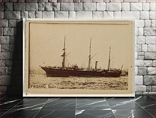 Πίνακας, Fridano, Spain, from the Famous Ships series (N50) for Virginia Brights Cigarettes