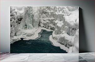 Πίνακας, Frozen Waterfall Παγωμένος Καταρράκτης