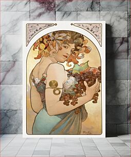 Πίνακας, Fruit (1897) chromolithograph by Alfons Mucha