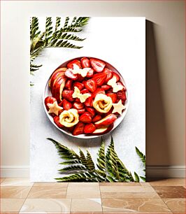 Πίνακας, Fruit Salad with Decorative Shapes Φρουτοσαλάτα με Διακοσμητικά Σχήματα