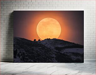 Πίνακας, Full Moon Rise over Hills Ανατολή της Πανσελήνου πάνω από τους λόφους