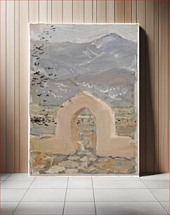 Πίνακας, Gate in taos, 1925, by Akseli Gallen-Kallela