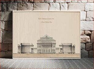 Πίνακας, Geometrical Elevation of the Peace Plaza and Façade of the Opera House (c. 1800) by Giacomo Quarenghi