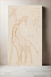 Πίνακας, Giraffes by Arnold Peter Weisz Kubínčan