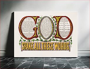 Πίνακας, God spake all these words (1876) by Currier & Ives