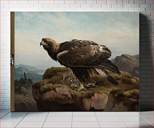 Πίνακας, Golden eagle at a cliff's edge, 1880, by Ferdinand von Wright