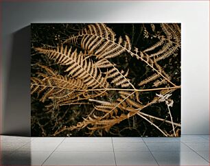 Πίνακας, Golden Fern Foliage Φύλλωμα Χρυσής Φτέρης