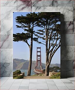 Πίνακας, Golden Gate Bridge Framed by Trees Golden Gate Bridge που πλαισιώνεται από δέντρα