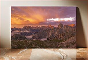 Πίνακας, Golden Sunrise Over Mountain Range Χρυσή Ανατολή πάνω από την οροσειρά