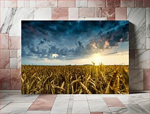 Πίνακας, Golden Wheat Field at Sunset Χρυσό Σιτάρι στο ηλιοβασίλεμα