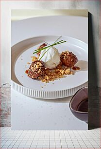 Πίνακας, Gourmet Dessert Plating Γκουρμέ επιδόρπιο επιμετάλλωση