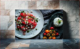 Πίνακας, Gourmet Salad and Tomatoes Γκουρμέ σαλάτα και ντομάτες