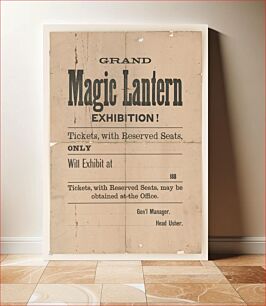 Πίνακας, Grand magic lantern exhibition