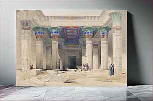 Πίνακας, Grand Portico of the Temple of Philae Nubia illustration by David Roberts (1796–1864)