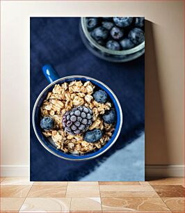 Πίνακας, Granola and Berries in a Bowl Granola και μούρα σε ένα μπολ