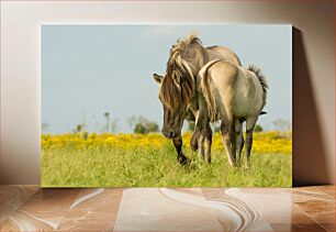 Πίνακας, Grazing Horses in a Meadow Βόσκουν Άλογα σε Λιβάδι