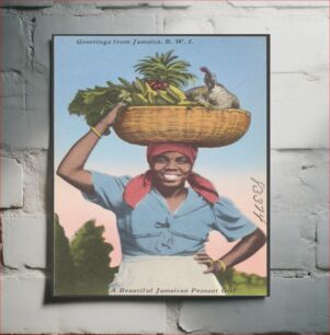 Πίνακας, Greetings from Jamaica, B.W.I. A beautiful Jamaican peasant girl