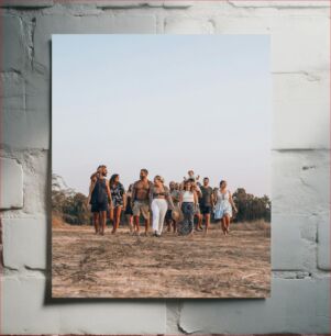 Πίνακας, Group of Friends Walking in Nature Ομάδα φίλων που περπατούν στη φύση