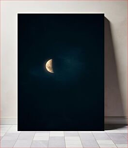 Πίνακας, Half Moon in Night Sky Μισό φεγγάρι στον νυχτερινό ουρανό