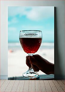 Πίνακας, Hand Holding a Glass of Grimbergen Χέρι που κρατά ένα ποτήρι Grimbergen