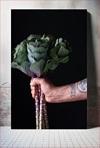 Πίνακας, Hand Holding Vegetables Λαχανικά χειρός