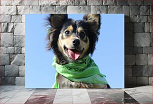 Πίνακας, Happy Dog in Green Bandana Happy Dog in Green Bandana