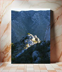 Πίνακας, Hiker in Mountain Landscape Πεζοπόρος στο ορεινό τοπίο