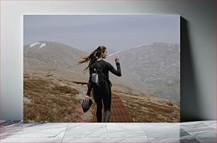 Πίνακας, Hiker in the Mountains Πεζοπόρος στα βουνά