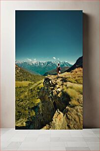 Πίνακας, Hiker in the Mountains Πεζοπόρος στα βουνά