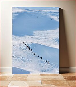 Πίνακας, Hikers in Snowy Landscape Πεζοπόροι στο χιονισμένο τοπίο