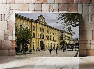 Πίνακας, Historic Building in City Square Ιστορικό Κτήριο στην Πλατεία Πόλης