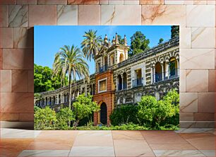 Πίνακας, Historic Building with Lush Greenery Ιστορικό κτήριο με καταπράσινο τοπίο