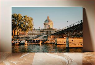 Πίνακας, Historic Dome and Bridge by the River Ιστορικός Θόλος και Γέφυρα δίπλα στο Ποτάμι