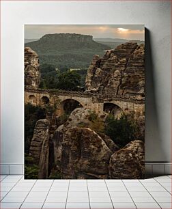 Πίνακας, Historic Stone Bridge in Rocky Landscape Ιστορική πέτρινη γέφυρα σε βραχώδες τοπίο