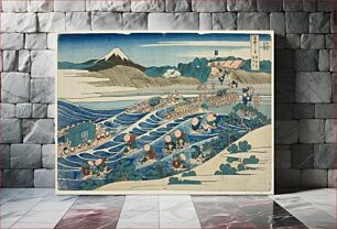 Πίνακας, Hokusai's Fuji Seen from Kanaya on the Tōkaidō (Tōkaidō Kanaya no Fuji), from the series Thirty-six Views of Mount Fuji