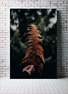 Πίνακας, Holding a Fern Leaf Κρατώντας ένα φύλλο φτέρης