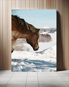 Πίνακας, Horse in Snowy Landscape Άλογο στο χιονισμένο τοπίο