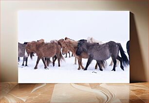 Πίνακας, Horses in Snow Άλογα στο χιόνι