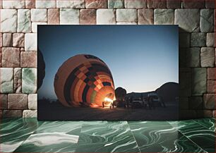 Πίνακας, Hot Air Balloon Preparation at Dusk Προετοιμασία αερόστατου στο σούρουπο