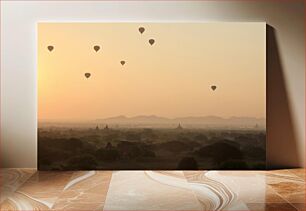 Πίνακας, Hot Air Balloons at Sunrise Μπαλόνια ζεστού αέρα στο Sunrise