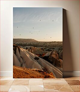 Πίνακας, Hot Air Balloons Over Rocky Landscape Μπαλόνια ζεστού αέρα πάνω από το βραχώδες τοπίο