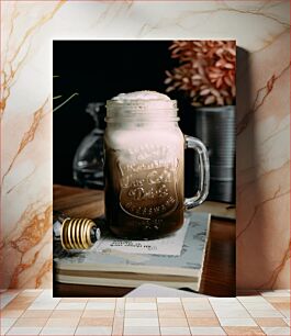 Πίνακας, Iced Coffee in a Jar Παγωμένος Καφές σε Βάζο