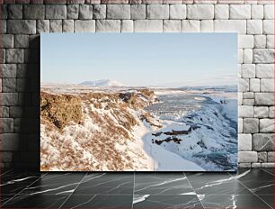 Πίνακας, Icy River and Snowy Landscape Παγωμένος ποταμός και χιονισμένο τοπίο