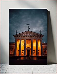 Πίνακας, Illuminated Cathedral at Dusk Φωτισμένος καθεδρικός ναός στο σούρουπο